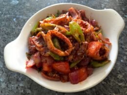 Hot butter cuttlefish devilled